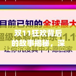 雙11狂歡背后的故事揭秘，深度報(bào)道，探尋購(gòu)物盛宴的真相