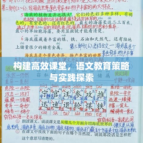 構(gòu)建高效課堂，語文教育策略與實踐探索