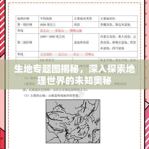 生地專題圖揭秘，深入探索地理世界的未知奧秘