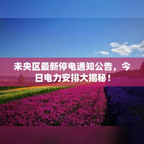 未央?yún)^(qū)最新停電通知公告，今日電力安排大揭秘！
